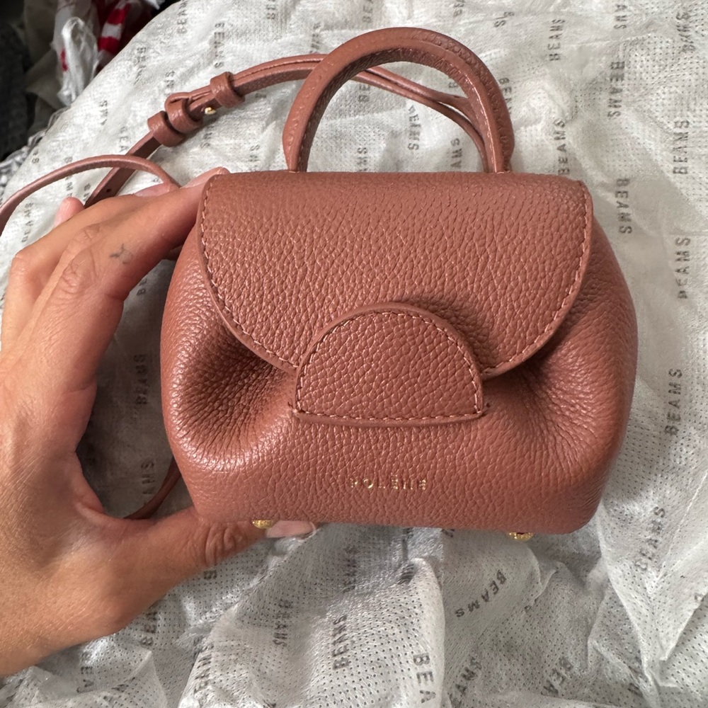 Polene Tan Leather Mini Bag